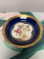 Antiek Limoges Bord Kobalt Blauw Bloemmotief, Ophalen of Verzenden