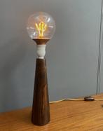 60 jaren cone voet tafel Palisander lamp kunststof lampenbol, Hout, Gebruikt, Vintage, Ophalen of Verzenden