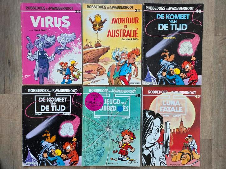Robbedoes en kwabbernoot  8x voor 7,50, Boeken, Stripboeken, Gelezen, Meerdere stripboeken, Ophalen of Verzenden