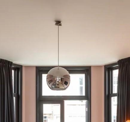 Zuiver retro '70 hanglamp 2x, Huis en Inrichting, Lampen | Hanglampen, Zo goed als nieuw, 50 tot 75 cm, Metaal, Ophalen