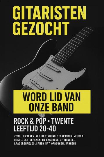 Gezocht! Gitaristen voor startende band in Twente beschikbaar voor biedingen