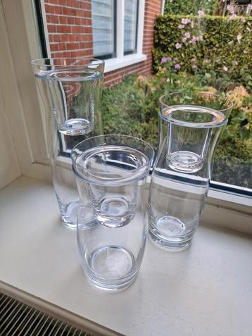 Set van 3 glazen kaarsenhouders van Partylite beschikbaar voor biedingen
