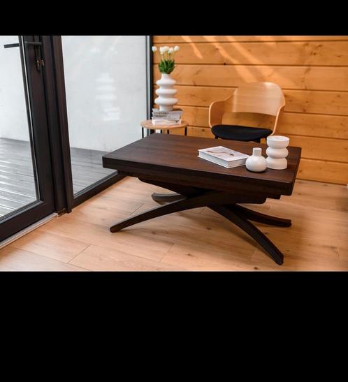 Extendable Transformer Wooden Table | Adjustable Height, Huis en Inrichting, Tafels | Salontafels, Gebruikt, Minder dan 50 cm