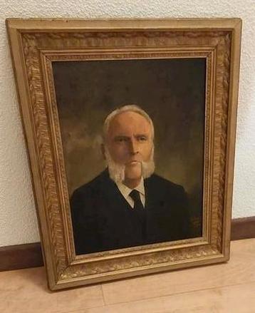 Mooi portret schilderij van een statige man! beschikbaar voor biedingen