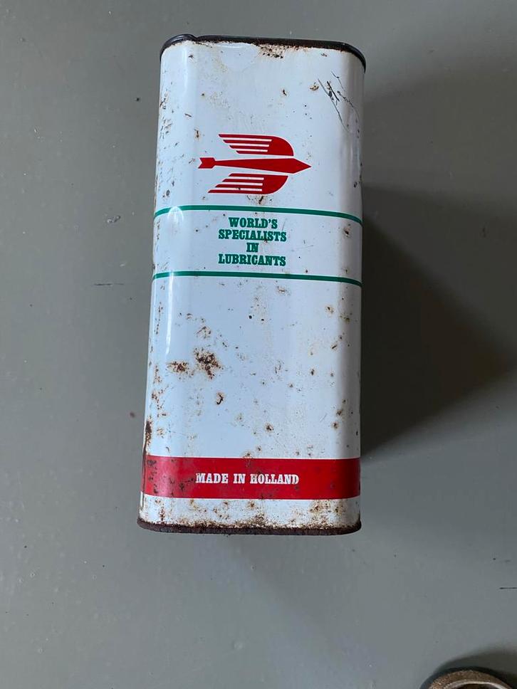 Vintage Beverol Olieblik - Made in Holland, Verzamelen, Merken en Reclamevoorwerpen, Gebruikt, Gebruiksvoorwerp, Ophalen of Verzenden