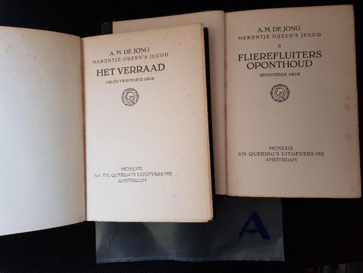 A M De Jong Merijntje Gijzen's Jeugd HC 2 delen 1929, Antiek en Kunst, Antiek | Boeken en Bijbels, Verzenden