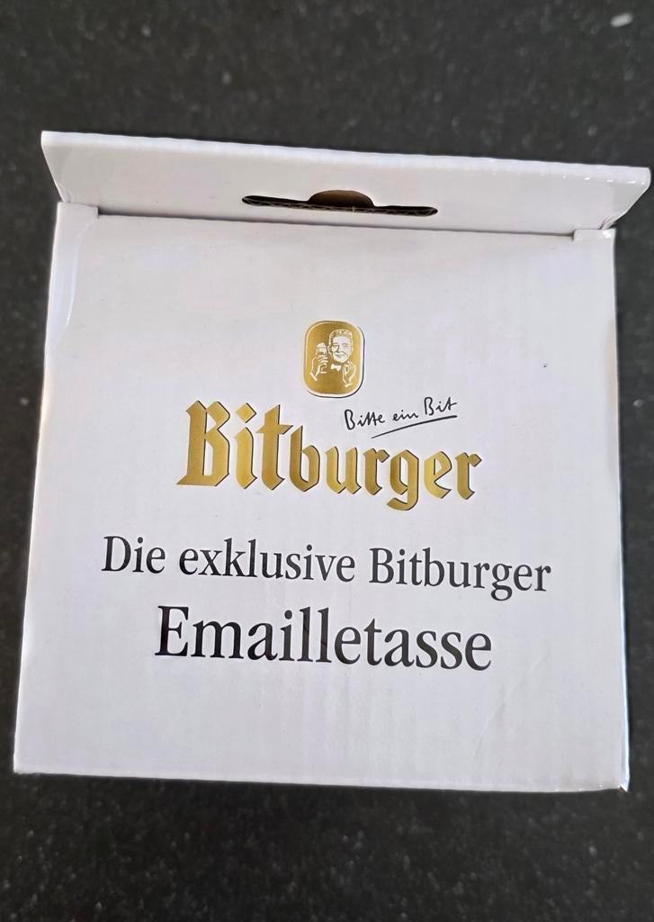 Bitburger Emaille Tasse / Beker - Nieuw!, Ophalen of Verzenden