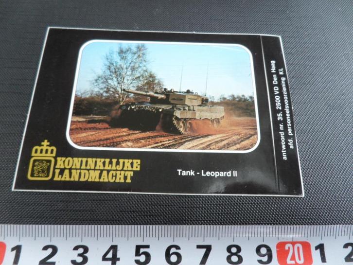 sticker leger landmacht zwart tank leopard II, Verzamelen, Stickers, Zo goed als nieuw, Bedrijf of Vereniging, Ophalen