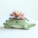 Krokodil Bloempot / Bloem Pot Bak Plantenbak Dier, Tuin en Terras, Bloempotten, Verzenden, Nieuw, Overige vormen, Aardewerk