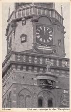 03673 Alkmaar - Klok met ruitertjes in den Waagtoren, Verzamelen, Verzenden, 1920 tot 1940, Gelopen, Noord-Holland