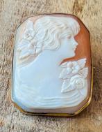 Antieke Gouden Camee Broche, Verzenden, Goud, Broche