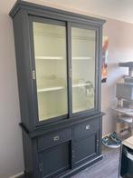 Donker grijze buffetkast met wit kleurige binnenkant, Huis en Inrichting, Kasten | Buffetkasten, 25 tot 50 cm, 100 tot 150 cm