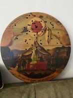 Antieke ronde schietschijf wandbord, Ophalen