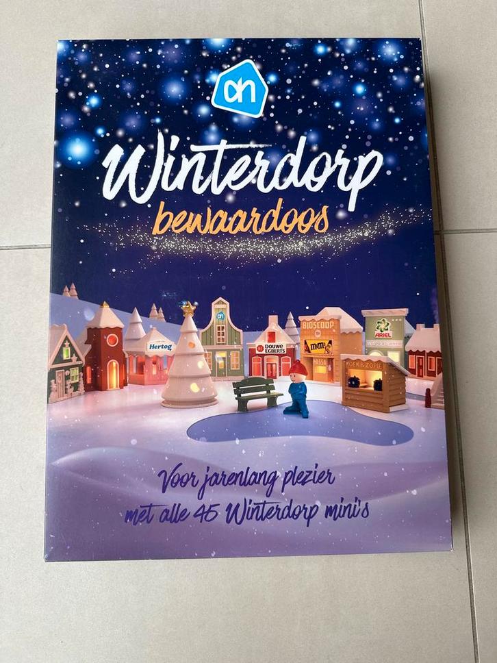 AH Winterdorp Bewaardoos Compleet, Verzamelen, Speelgoed, Zo goed als nieuw, Ophalen of Verzenden