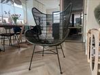 HK Living Egg chair groen rotan, Huis en Inrichting, Riet of Rotan, Zo goed als nieuw, Eén, Ophalen