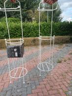 2x Wc rol houders - Wit metaal, Ophalen, Zo goed als nieuw, Wit