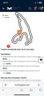 2x Formule 1 Spa Weekend tickets, Tickets en Kaartjes, Sport | Overige, Drie personen of meer, Juli