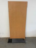 Stevig tafelblad 180x80 + poten, Ophalen, Overige materialen, Gebruikt, 50 tot 100 cm