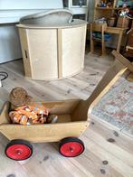 vintage engelse houten bolderkar strandkar, Kinderen en Baby's, Speelgoed | Houten speelgoed, Ophalen, Gebruikt, Overige typen