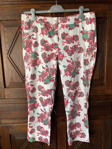 Broek, damesbroek rood-roze rozen; 44; Infinity Woman beschikbaar voor biedingen