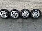 Originele Fiat 500 velgen met winterbanden 185/65R15, Ophalen, Gebruikt, 15 inch, Banden en Velgen
