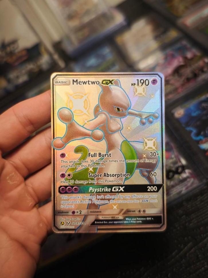 ✨ Mewtwo GX sv59 hidden fates, Hobby en Vrije tijd, Verzamelkaartspellen | Pokémon, Zo goed als nieuw, Ophalen of Verzenden