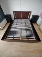 Ikea Songesand bed 140x200, Huis en Inrichting, Slaapkamer | Bedden, Gebruikt, 140 cm, Hout, Ophalen