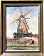 Schilderij Gosen Murman - Molen “de Valk” Montfoort dd 1928, Antiek en Kunst, Ophalen of Verzenden
