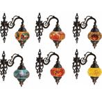 Diverse Oosterse Arabische Marrakech glasmozaiek wandlamp, Ophalen of Verzenden, Nieuw, Glas, Oosters Arabisch 1001nacht Boho Ibiza Marrakech Marokkaans Turks