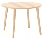Ikea LISABO Tafel, essenfineer, 105 cm, Ophalen, Rond, Zo goed als nieuw, Vier personen