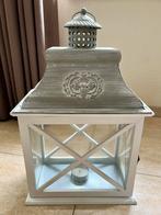 3 stuks windlichten brocante, maritiem, landelijk, als nieuw, Huis en Inrichting, Woonaccessoires | Kandelaars en Kaarsen, Ophalen