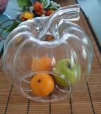 Halloween glazen pompoen decoratie herfst, Ophalen of Verzenden, Zo goed als nieuw