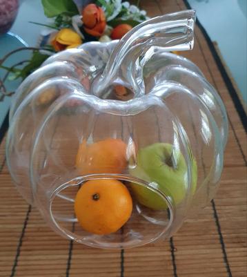 Halloween glazen pompoen decoratie herfst beschikbaar voor biedingen