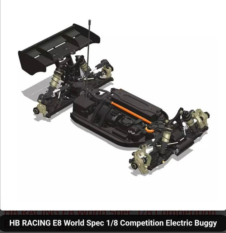 RC Auto HB Racing E8 World Spec 1/8 Elektrische Buggy, Hobby en Vrije tijd, Modelauto's | 1:5 tot 1:12, Nieuw, Auto, 1:5 t/m 1:8