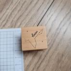 Sterrenbeeld Vissen, stempel hout, Verzenden, Gebruikt, Houten stempel
