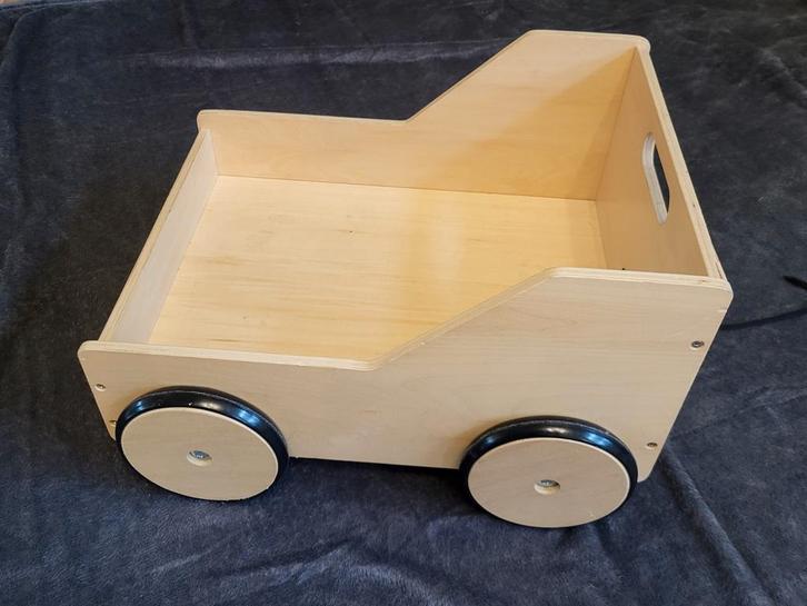 Houten trekkar, Kinderen en Baby's, Speelgoed | Buiten | Voertuigen en Loopfietsen, Zo goed als nieuw, Loopvoertuig, Ophalen of Verzenden