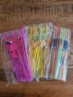 Zomerse plastic rietjes - 25 Stuks, Hobby en Vrije tijd, Ophalen of Verzenden, Nieuw, Feestartikel, Overige
