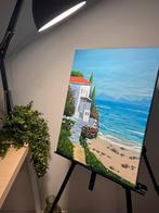 Schilderij: Huis aan Zee, Antiek en Kunst, Kunst | Schilderijen | Klassiek, Ophalen of Verzenden