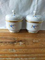 Porselein dekselpotjes, Höchst, hand beschilderd! €7.50.p s, Ophalen of Verzenden