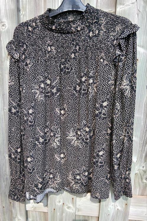 Dames blouse kleur zwart en beige maat XL, Kleding | Dames, Blouses en Tunieken, Zo goed als nieuw, Maat 46/48 (XL) of groter