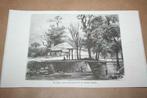 2 antieke gravure - Woning en graf Generaal Pel - 1879 !!, Ophalen of Verzenden