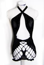 sexy bodysuit stocking visnet festival rave fetsih burlesque, Fishnet romper body, Verzenden, Zwart, Body of Korset