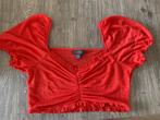 Rood kort topje, maat M, Maat 38/40 (M), Ophalen of Verzenden, Zo goed als nieuw, Zonder mouw