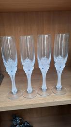 Mooie Champagneglazen - Set van 4, Antiek en Kunst, Antiek | Glas en Kristal, Ophalen of Verzenden