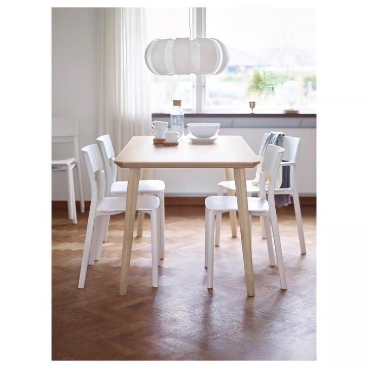 IKEA JANINGE Stoelen - Set van 4, Huis en Inrichting, Tafels | Eettafels, Zo goed als nieuw, 50 tot 100 cm, Rechthoekig, Kunststof