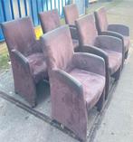 6 stuks gebruikte eetkamerstoelen met armleuning, Huis en Inrichting, Stoelen, Ophalen, Gebruikt, Bruin, Landelijk