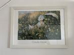 Poster  Claude Monet The Meadow houten lijst met glas, Ophalen