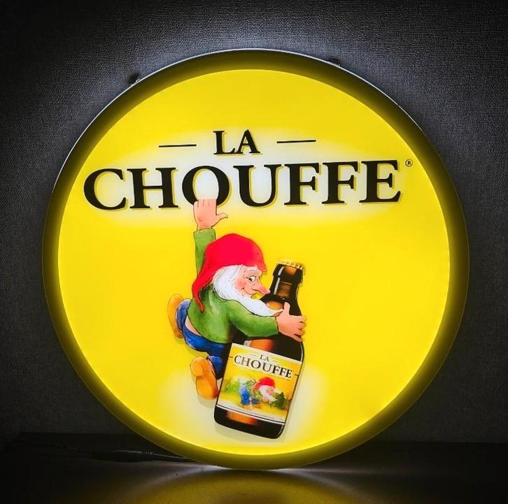 Mooie LA CHOUFFE LED reclame verlichting, Verzamelen, Biermerken, Nieuw, Reclamebord, Plaat of Schild, Overige merken, Ophalen of Verzenden