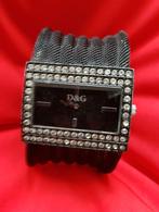 Dolce & gabbana pols horloge zwart d&g dames horloges strass, Sieraden, Tassen en Uiterlijk, Horloges | Dames, Staal, Gebruikt