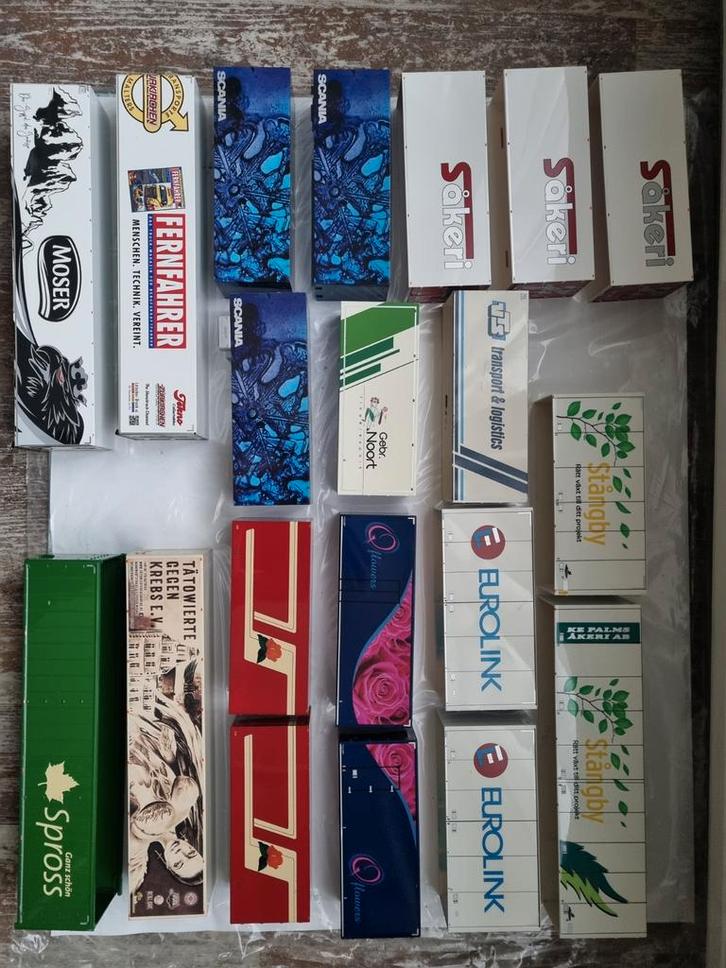 Laadbakken tekno, Hobby en Vrije tijd, Modelauto's | 1:50, Bus of Vrachtwagen, Tekno, Verzenden